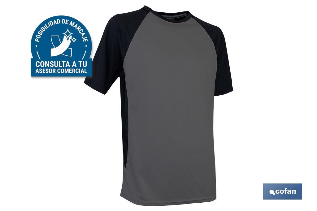 CAMISETA TRANSPIRABLE PILOTE GRIS-NEGRA 160G/M2 T-XXXL (PACK: 1 UDS)