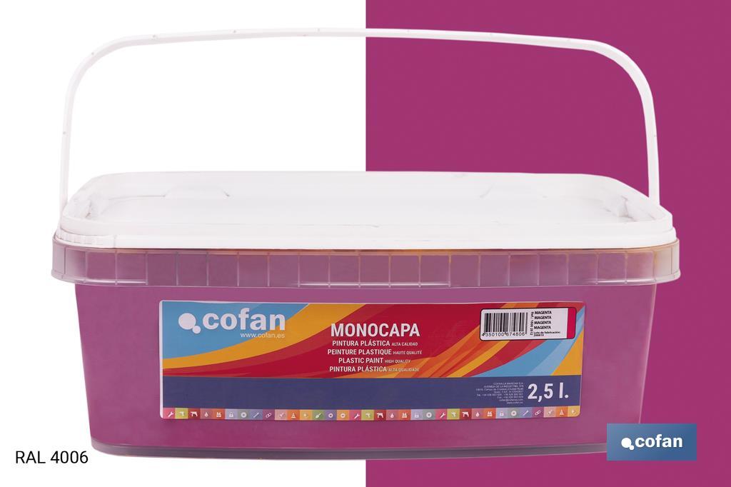 PINTURA PLÁSTICA MONOCAPA Magenta (2,5 LT) (PACK: 1 UDS)