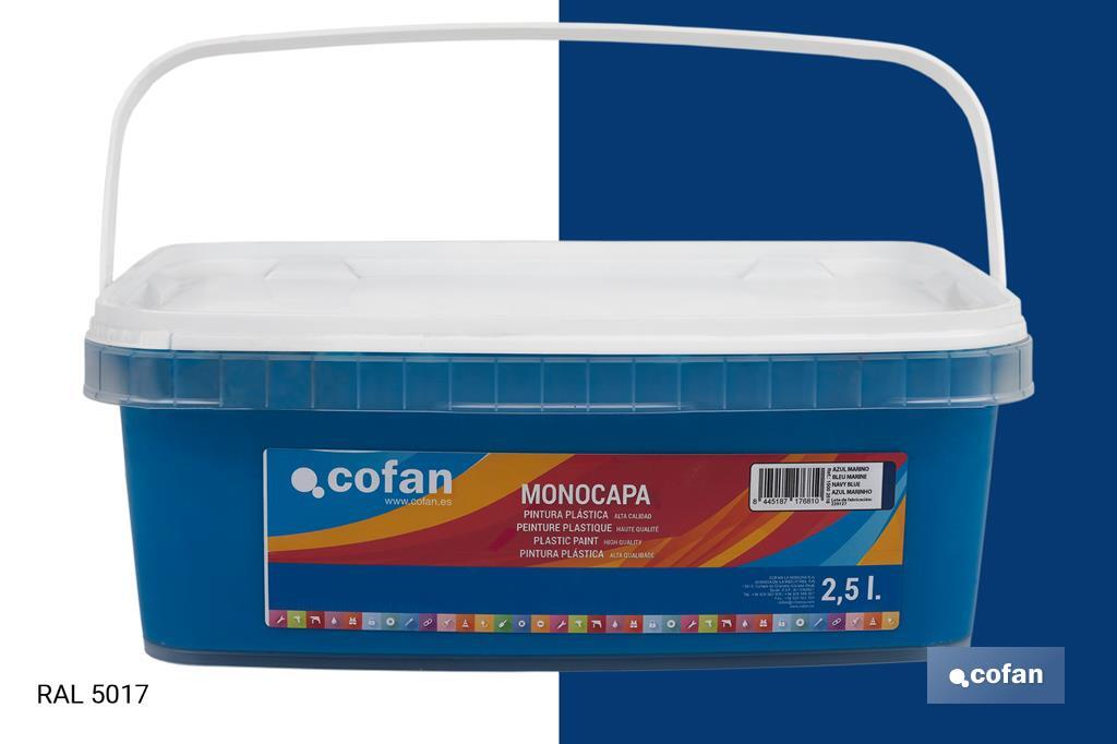 PINTURA PLÁSTICA MONOCAPA Azul Marino (2,5 LT) (PACK: 1 UDS)