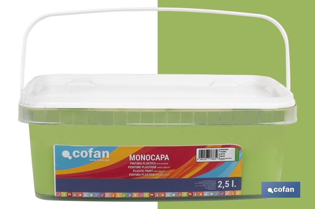 PINTURA PLÁSTICA MONOCAPA Manzana (2,5 LT) (PACK: 1 UDS)