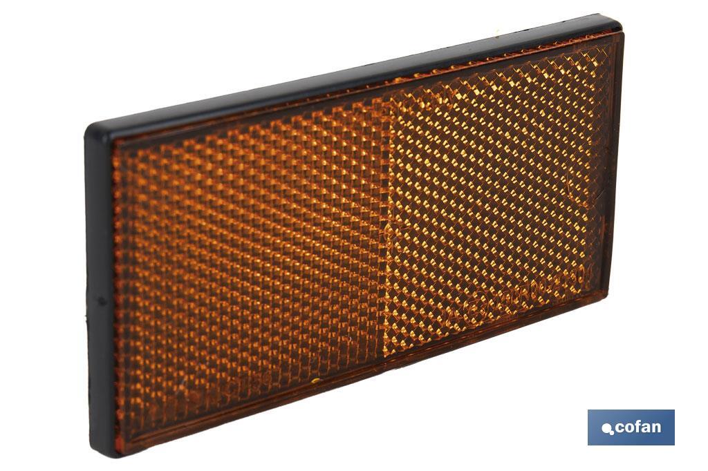 CATADIÓPTRICO RECTANGULAR ÁMBAR 106 X 50 MM ADHESIVO (PACK: 1 UDS)