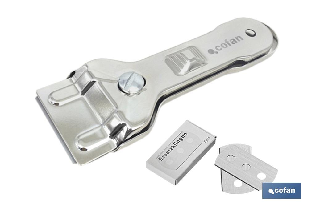 RASQUETA DE VITROCERÁMICA INOX. MODELO SENA 13,5 X 4,5 CM (PACK: 1 UDS)