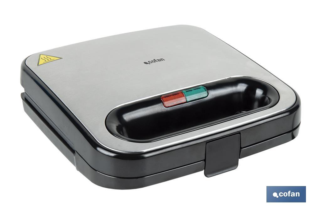 SANDWICHERA COLOR ACERO /NEGRA 750 W 23.7 X 23.3 X 8 CM (PACK: 1 UDS)