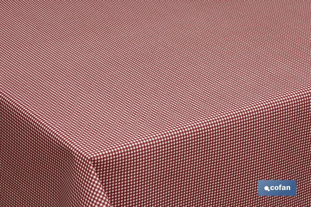 ROLLO  MANTEL ANTIMANCHAS RESINADO 1,40 x 20m 50% ALG/50% POL. CUADRITOS (PACK: 1 UDS)
