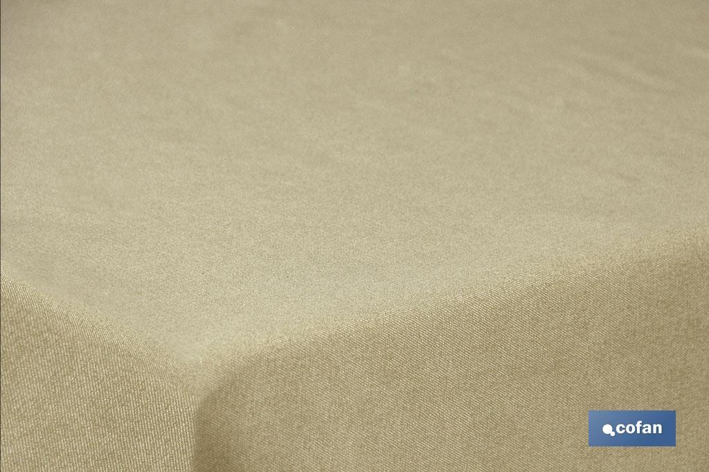 MANTEL ANTIMANCHAS RESINADO CONFECCIONADO 1,40 X1,80 M 50 % ALG 50% POL DORADO (PACK: 1 UDS)