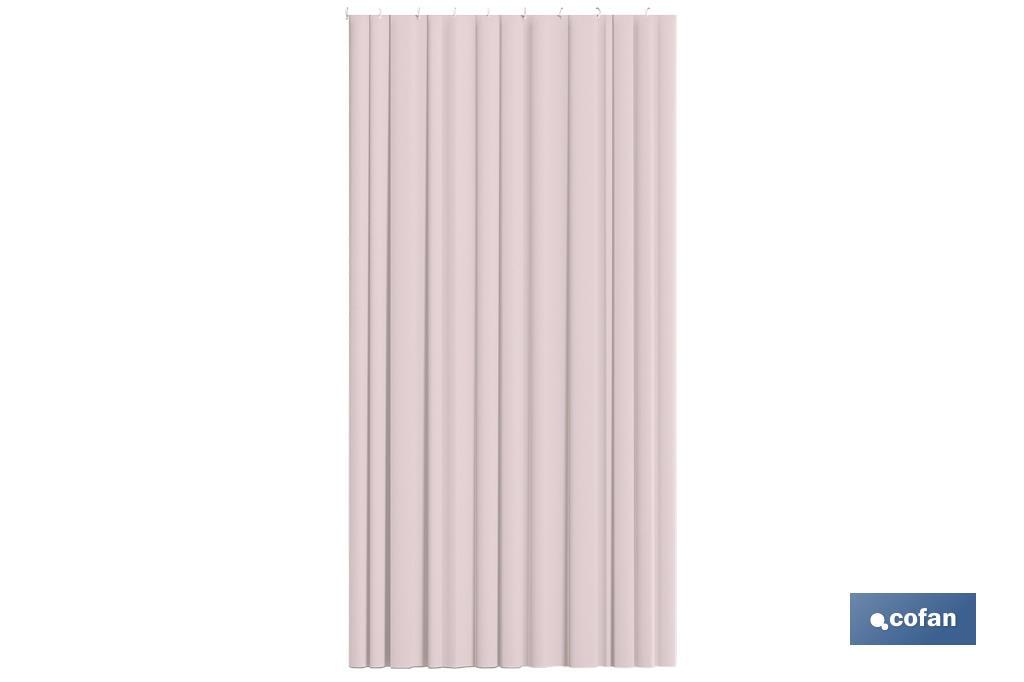 CORTINA DE BAÑO ROSA LISBOA POLIÉSTER 220x200 (PACK: 1 UDS)