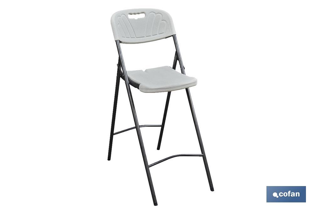SILLA ALTA PLEGABLE BLANCA ALTURA ASIENTO 74cm (PACK: 2 UDS)