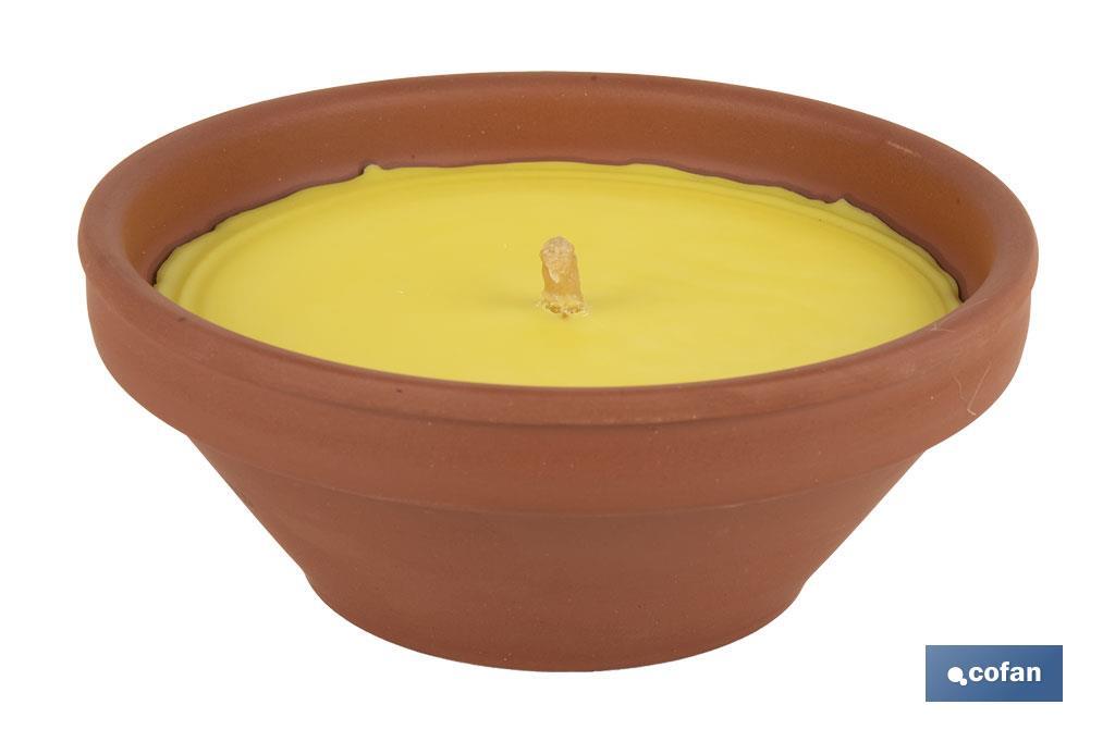 VELA AROMÁTICA DE CITRONELA RECIPIENTE TERRACOTA 300 G (PACK: 1 UDS)
