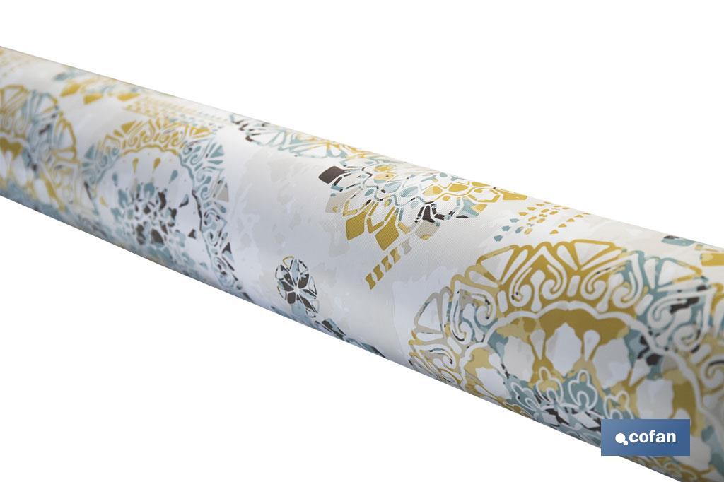 ROLLO DE MANTEL ANTIMANCHAS MOSAICO CALIDO 1,40 X 20 M (PACK: 1 UDS)