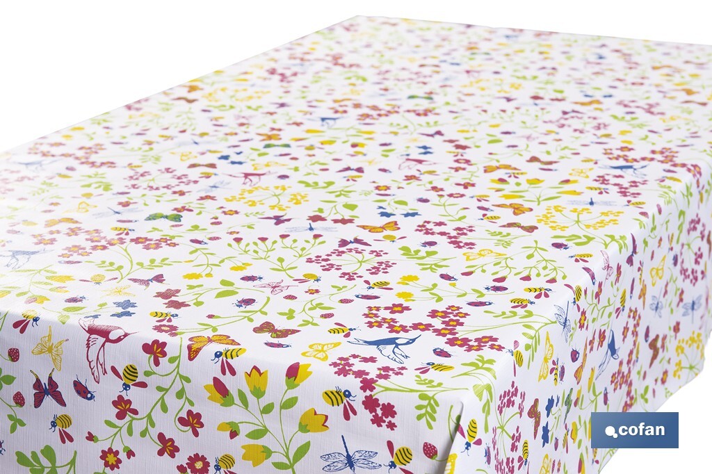 ROLLO DE HULE DISEÑO MARIPOSA 1,40 X 25 M (PACK: 1 UDS)