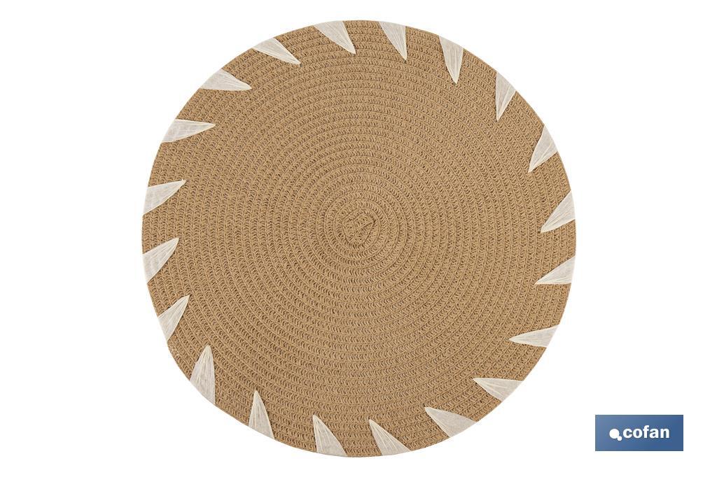 BAJOPLATO REDONDO COLOR NATURAL MEDIDA 38 CM (PACK: 6 UDS)