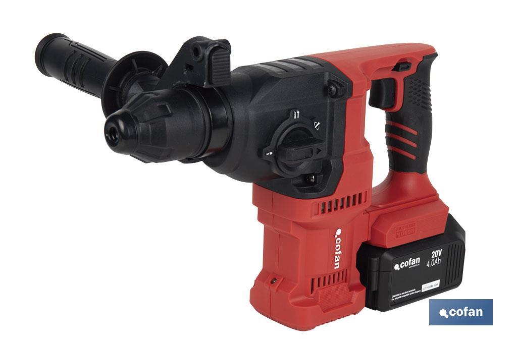 TALADRO MARTILLO PERFORADOR SDS-PLUS A BATERÍA Li-ion 20 V 1150 RPM (PACK: 1 UDS)