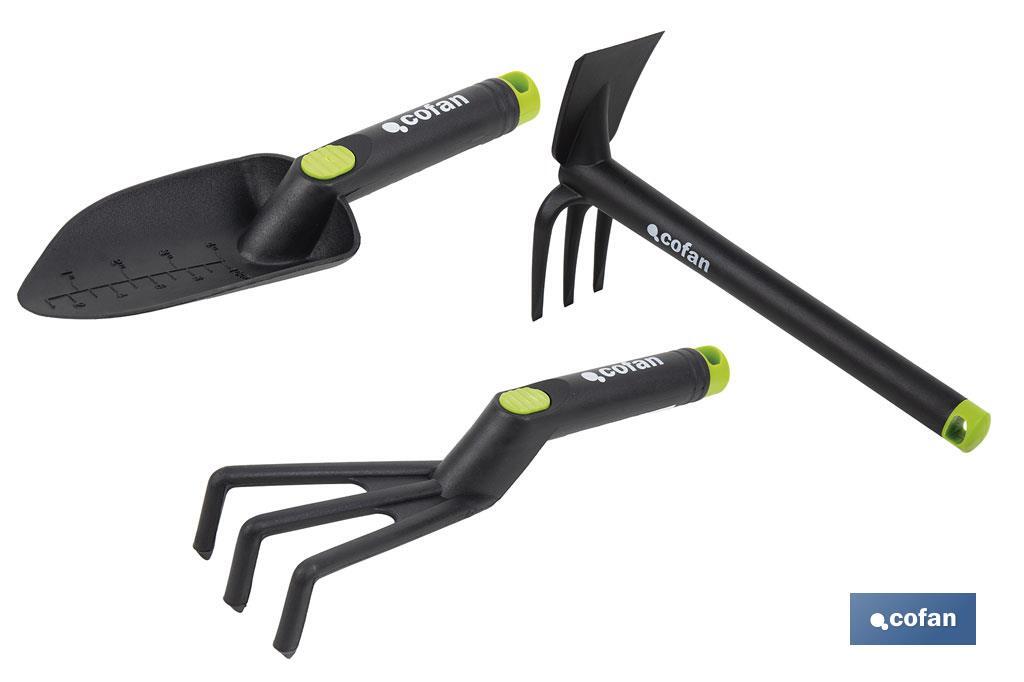 KIT DE HERRAMIENTAS PARA JARDINERÍA NYLON 3 PCS (PACK: 1 UDS)