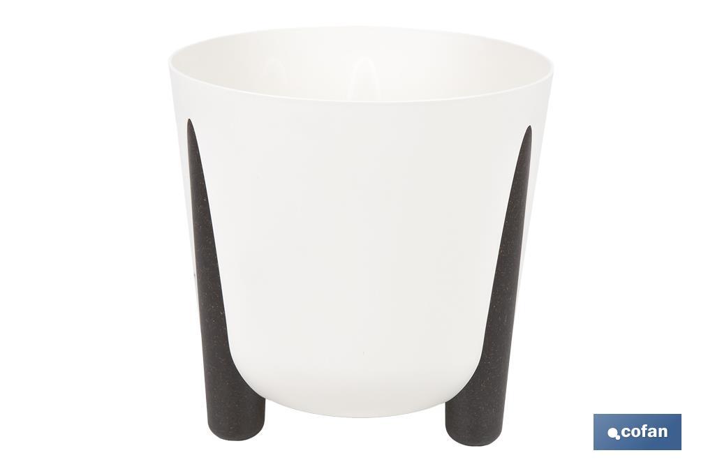MACETA CON PATAS Y FILTRO DE DRENAJE COLOR CREMA PP Ø 183 X 180 MM 3,3 L VENTA UNITARIA (PACK: 1 UDS)
