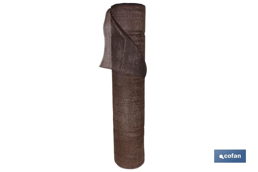 MALLA OCULTACIÓN MARRÓN 90% / 120 Grs - 1,5 x 50 Mts (PACK: 1 UDS)
