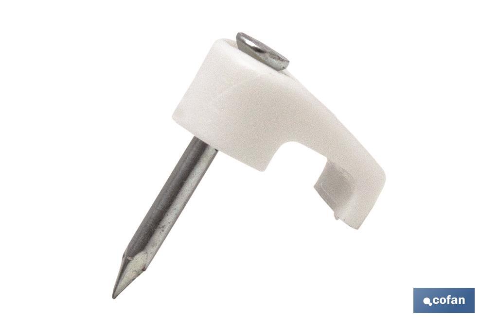 BLÍSTER DE 8 UDS. GRAPA DE PLÁSTICO PLANO 73X41 MM VENTA UNITARIA (PACK: 1 UDS)