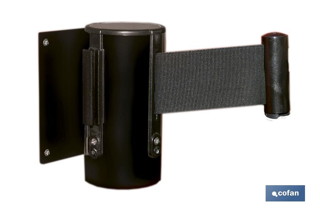 SOPORTE PARED CINTA EXTENSIBLE NEGRA 2100 MM Y ANCLAJES (PACK: 1 UDS)