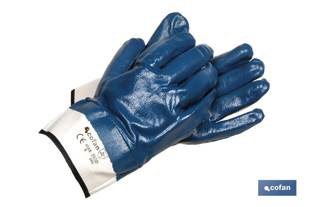 GUANTE AMERICANO NITRILO AZUL TALLA 8 (PACK: 12 UDS)