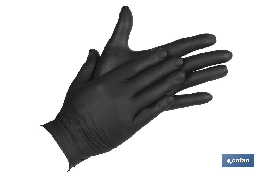 CAJA 100 UNDS. GUANTES DE NITRILO NEGRO T - M (PACK: 1 UDS)