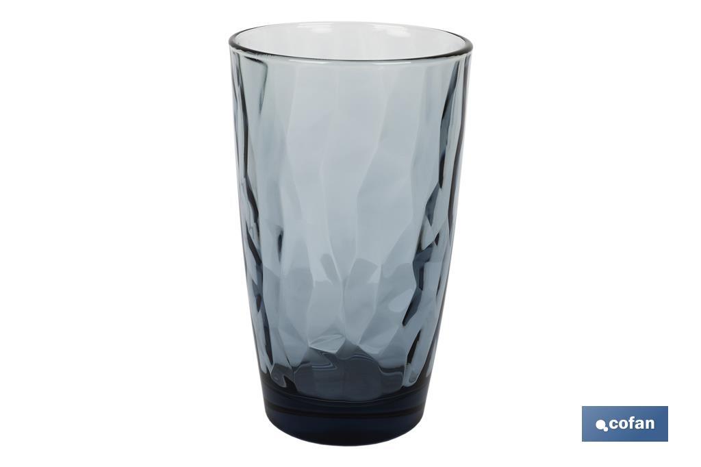 PACK 6 VASOS ALTO VIDRIO 47 CL COLOR AZUL MODELO JADE (PACK: 1 UDS)