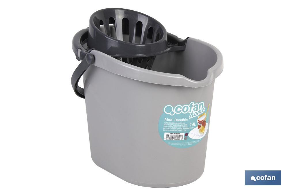 CUBO ESCURRIDOR MODELO DANUBIO  14L GRIS CLARO