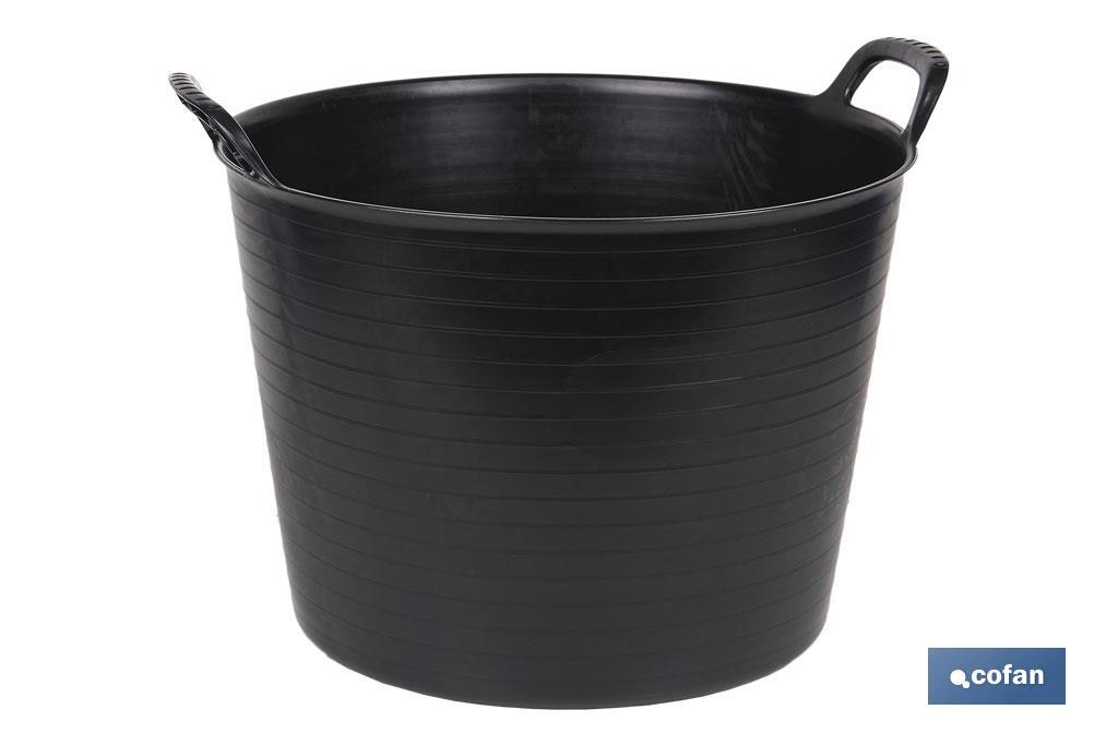CAPAZO   NEGRO  RECICLADO  42 L   48.5X45X38cm venta unitaria