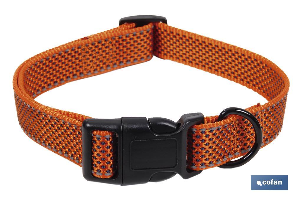 COLLAR PARA PERROS NARANJA MODELO ROMA 2.5X45-70 (PACK: 1 UDS)