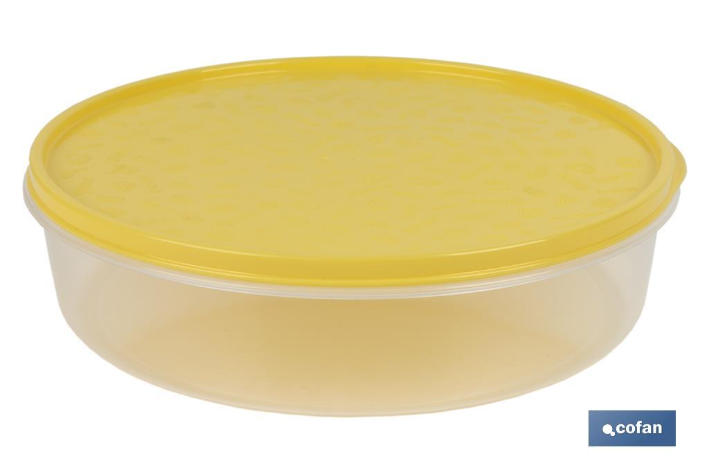 FIAMBRERA TORTILLA REDONDA AMARILLO  MODELO RIOJANA 24.5X6.5cm (PACK: 6 UDS)