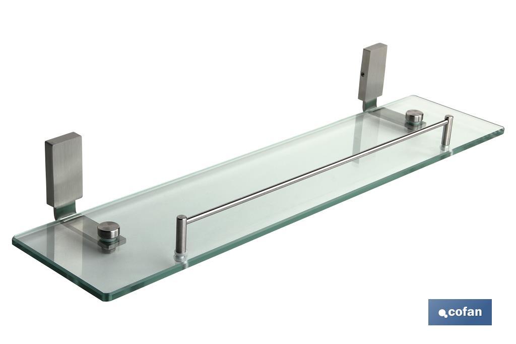 ESTANTE CRISTAL+INOX 304  MODELO MADEIRA SATIN (PACK: 1 UDS)