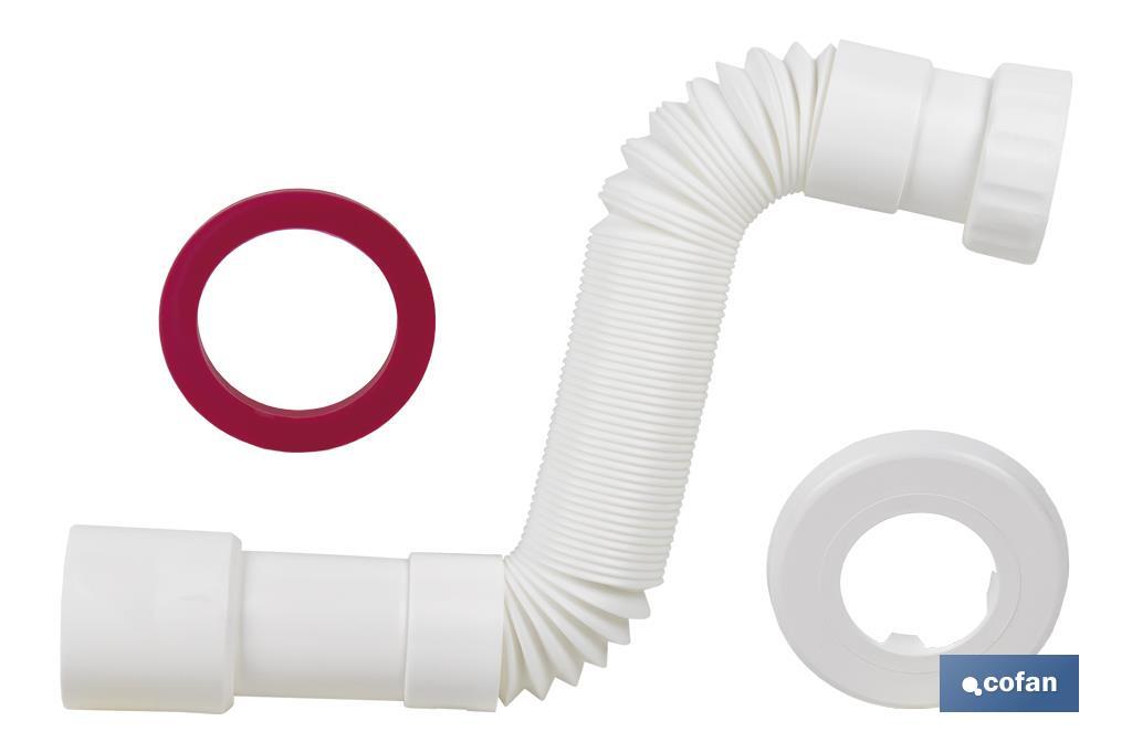 TUBO FLEXIBLE BLANCO 1 1/2  Ø40-50 300-720 MM (PACK: 1 UDS)