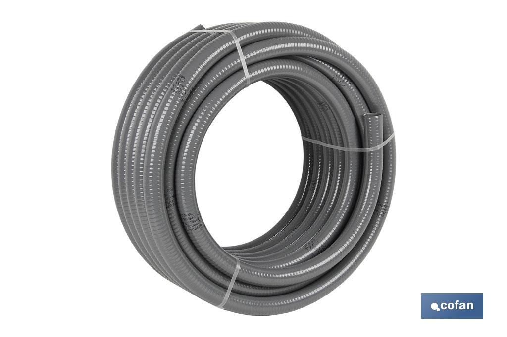 ROLLO DE TUBERIA HIDRO GRIS CERTIFICADA Ø50mm 25m (PACK: 1 UDS)