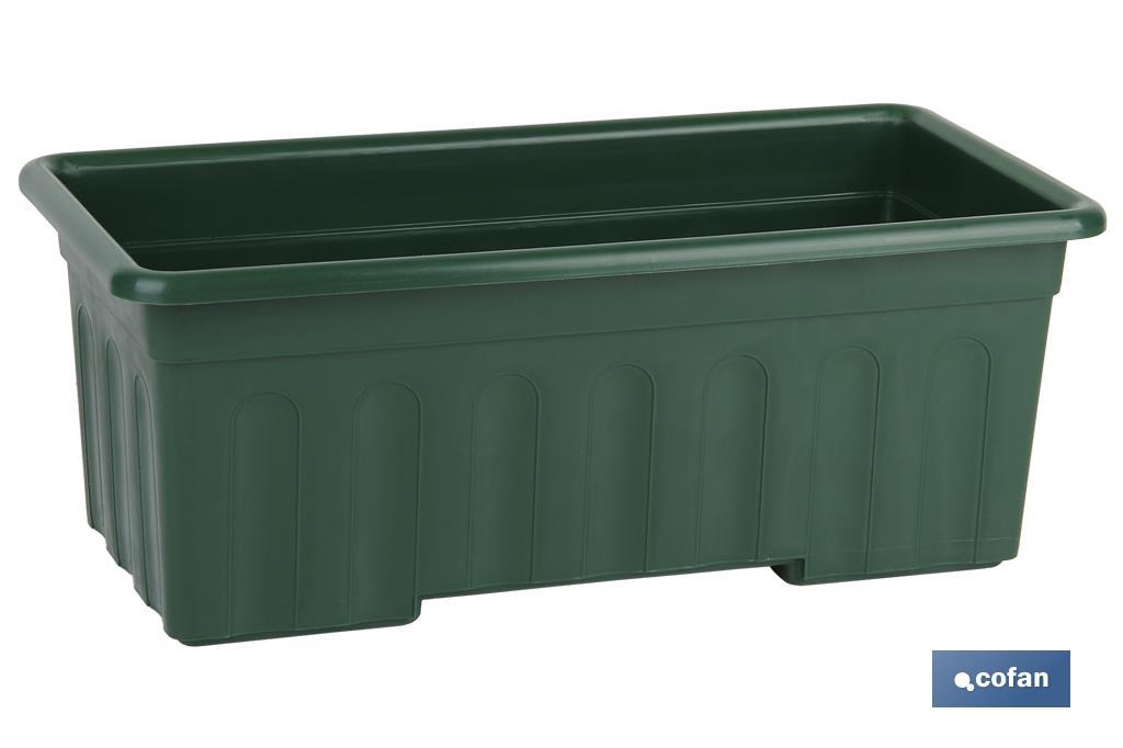 JARDINERA VERDE  MODELO AZAHAR 40X20X15.5cm venta unitaria (PACK: 1 UDS)