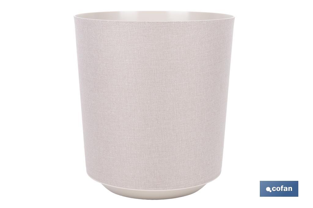 MACETA O MACETERO GAMA TEXTIL COLOR BEIGE PP Ø 285 X 316 MM 16 L