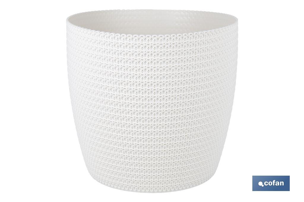 MACETA O MACETERO TRENZADA COLOR BEIGE PP Ø 306 X 262 MM 15,6 L VENTA UNITARIA