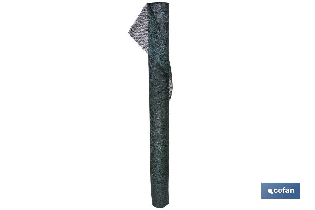 MALLA SOMBREO VERDE OSCURO 90% / 120 Grs - 1,5 x 50 Mts