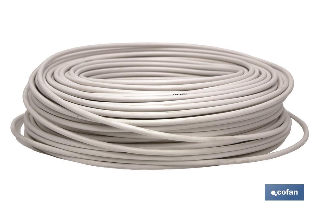 CABLE ANTENA 75 Ohm BLANCO (100 M) (PACK: 1 UDS)
