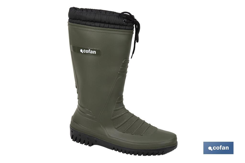 BOTA DE AGUA VERDE/NEGRA CON FORRO POLAR TALLA 41 (PACK: 1 UDS)