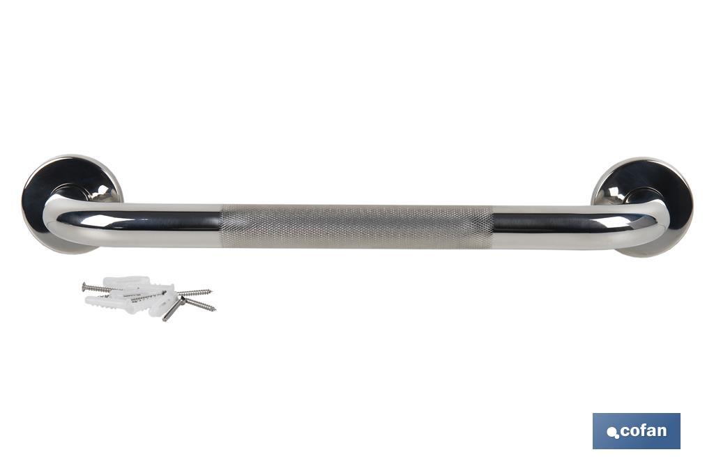 BARRA DE APOYO RECTA ANTIDESLIZANTE DE ACERO INOXIDABLE 304 (30 X 2.5 CM) (PACK: 1 UDS)