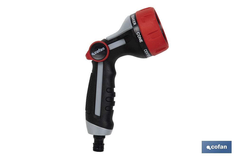 PISTOLA DE RIEGO 7 POSICIONES CON CONTROL DE CAUDAL EN EL PULGAR (PACK: 1 UDS)