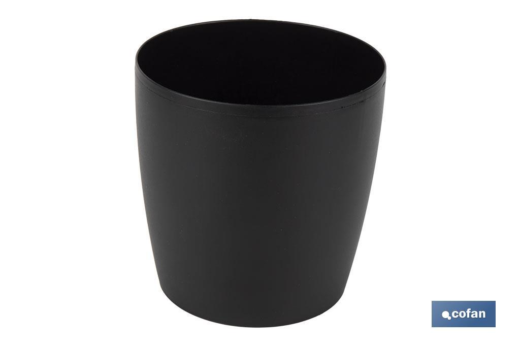 MACETA CAMELIA  DE COLOR NEGRO 14 X 13,8 CM (PACK: 12 UDS)