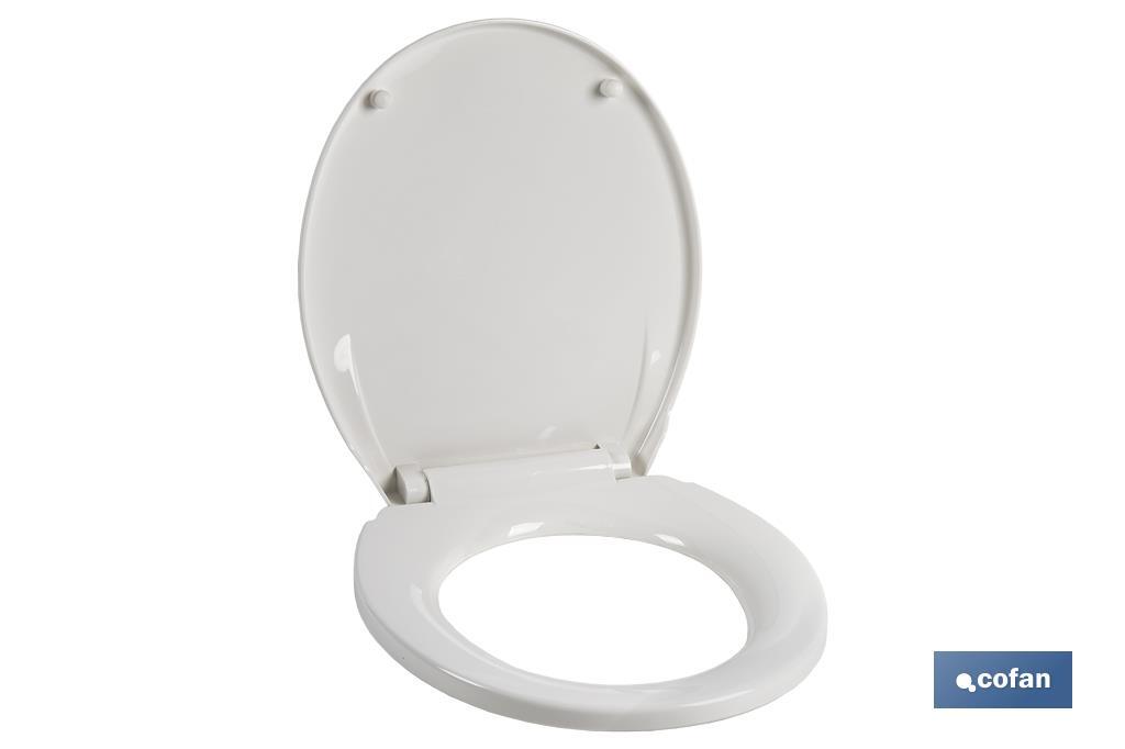 Tapa WC Universal | Medidas 40.4 x 35.6 cm | Modelo Caddo | Fabricada en Polipropileno Blanco